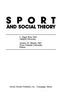 Cover for Sport and social theory