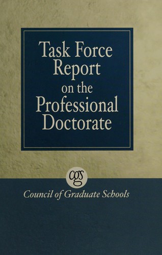 Cover for CGS task force report on the professional doctorate