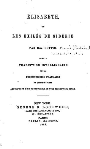Cover for Élisabeth: ou Les exilés de Sibérie, ...