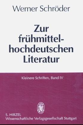 Cover for Zur frühmittelhochdeutschen Literatur