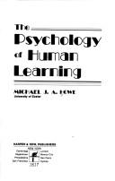 Cover for The psychology of human learning