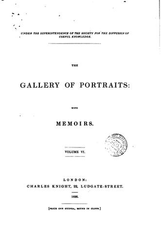Cover for The gallery of portraits: with memoirs [by A.T. Malkin].