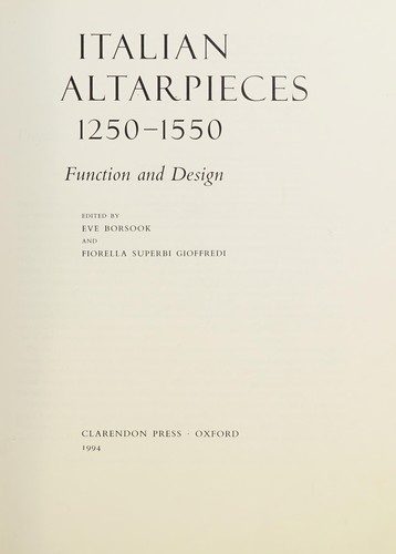 Cover for Italian altarpieces, 1250-1550