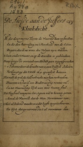 Cover for Emblemes d'amour en quatre langue