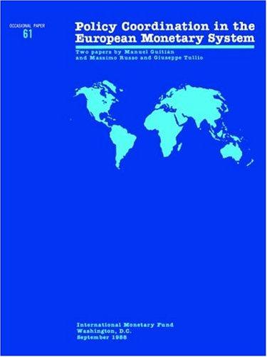 Cover for Policy Coordination in the European Monetary System (Occasional Paper (Intl Monetary Fund))