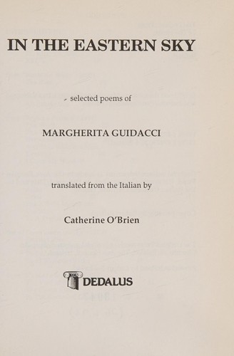 Cover for In the eastern sky