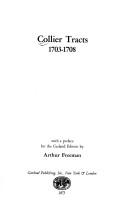 Cover for Collier tracts, 1703-1708.