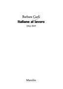 Cover for Italiane al lavoro, 1914-1920