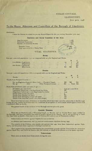 Cover for [Report 1947]