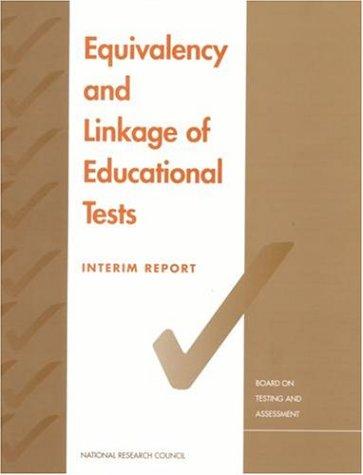 Cover for Equivalency and Linkage of Educational Tests