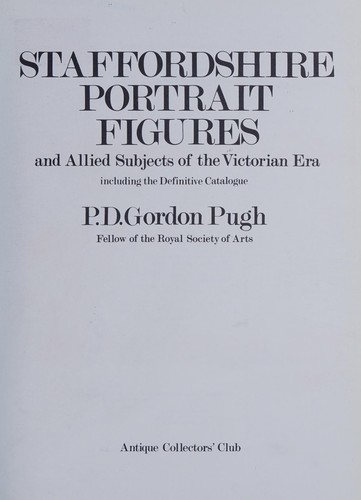 Cover for Staffordshire portrait figures