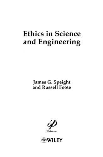 Cover for Ethics in science and engineering