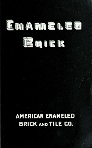 Cover for Catalogue of standard colors, sizes, and shapes of enameled brick