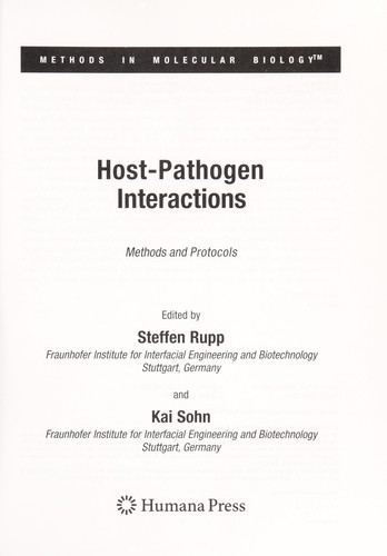 Cover for Host-pathogen interactions