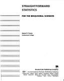 Cover for Straightforward statistics for the behavioral sciences