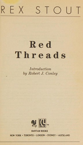 Cover for RED THREADS (Rex Stout Library)
