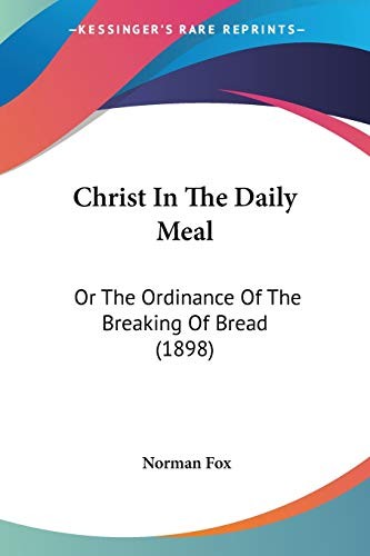 Cover for Christ In The Daily Meal