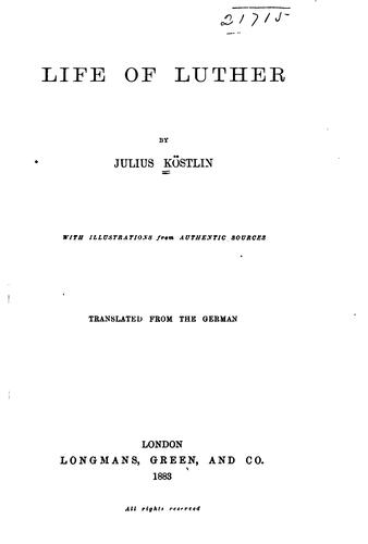 Cover for Life of Luther