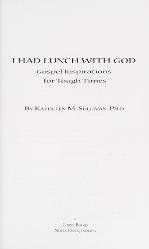 Cover for I had lunch with God