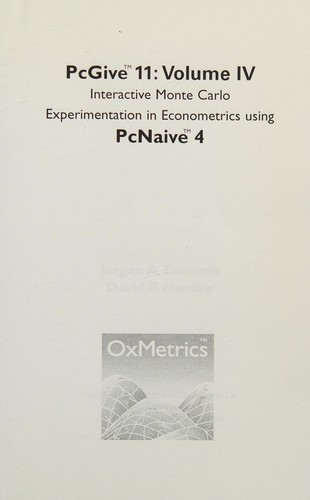 Cover for PcGive 11