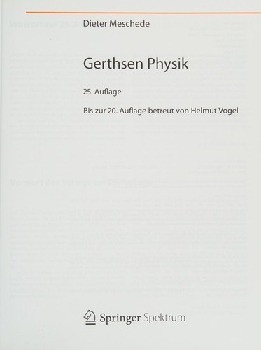 Cover for Gerthsen Physik