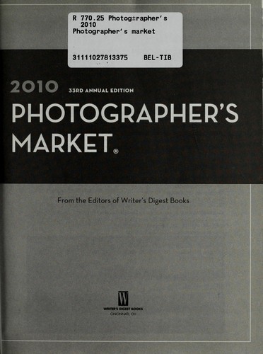 Cover for 2010 photographer's market