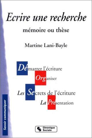 Cover for Ecrire une recherche 