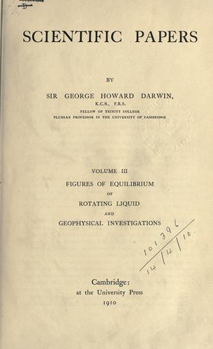 Cover for Scientific papers.