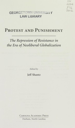 Cover for Protest and punishment