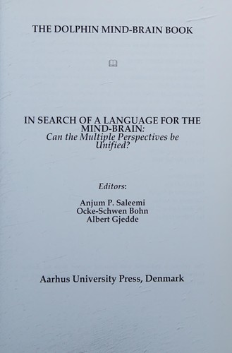 Cover for In search of a language for the mind-brain