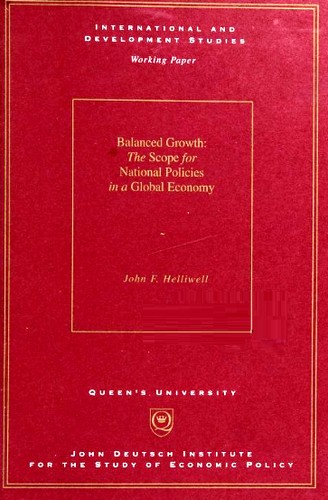 Cover for Balanced growth