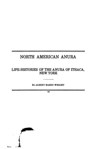 Cover for North American anura