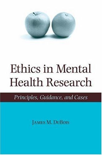 Cover for Ethics in Mental Health Research