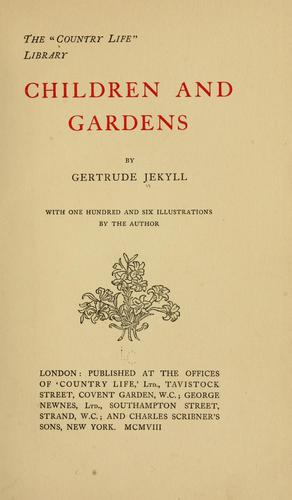 Cover for Children and gardens