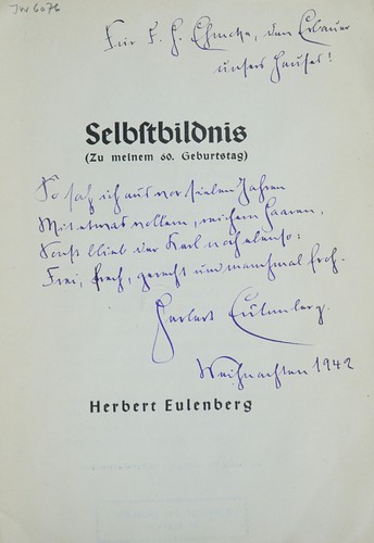 Cover for Selbstbildnis