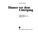 Cover for Humor vor dem Untergang
