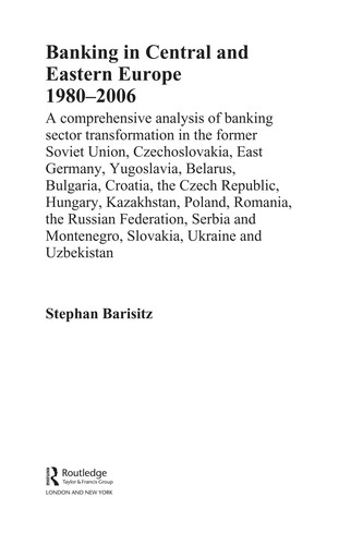 Cover for Banking in Central and Eastern Europe 1980-2006