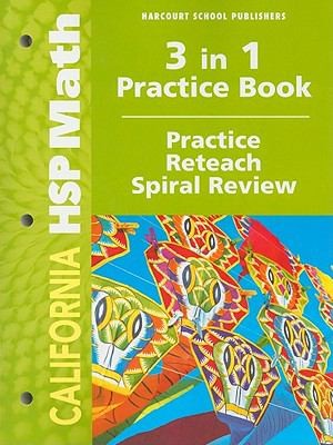 Cover for California HSP Math 3 in 1 Practice Book Grade 2