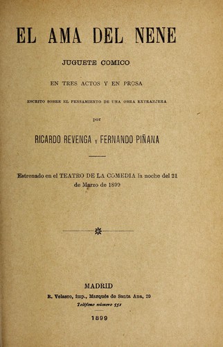 Cover for El ama del nene