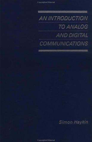 Cover for An introduction to analog and digital communications