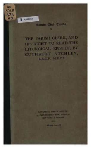 Cover for Tracts