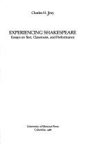 Cover for Experiencing Shakespeare
