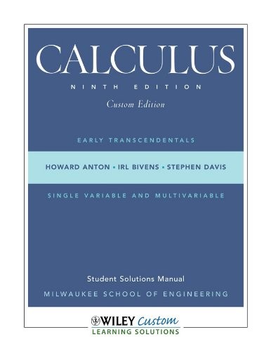 Cover for Calculus Custm Edition Ninth Edition