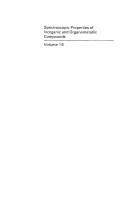 Cover for Spectroscopic Properties of Inorganic and Organometallic Compounds