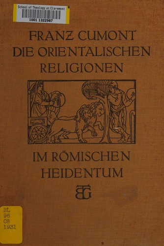Cover for Die orientalischen Religionen im Römischen Heidentum