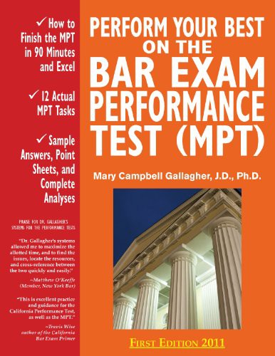 Cover for Perform Your Best on the Bar Exam Performance Test