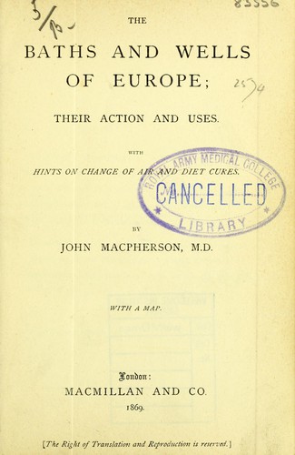 Cover for The baths and wells of Europe
