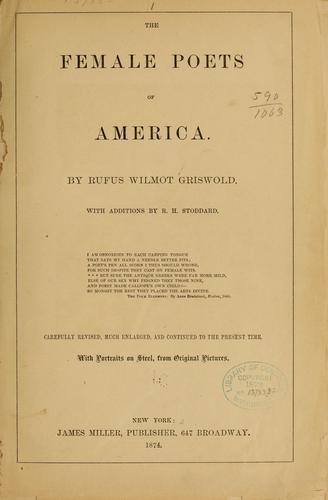 Cover for The female poets of America...