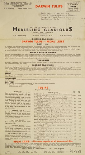 Cover for Darwin tulips, regal lilies