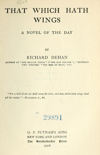 Cover for That which hath wings